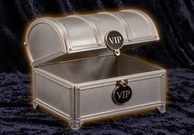Silberne Schatztruhe f&uuml;r die Standard VIP-Stufe von Beef Casino